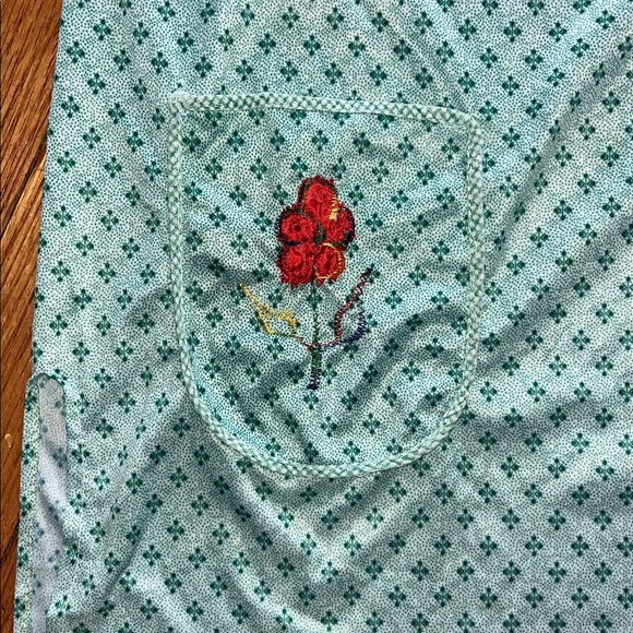 Traditional Mexican Kitchen Apron Cooking Cleaning Smock Delantal w embroidery - Picture 7 of 9